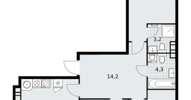 3 room apartment in Vnukovo, Russia