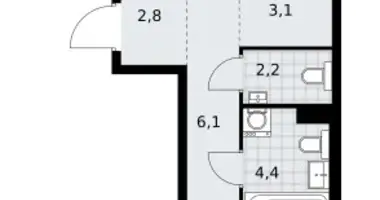 Wohnung 2 zimmer in Kommunarka, Russland