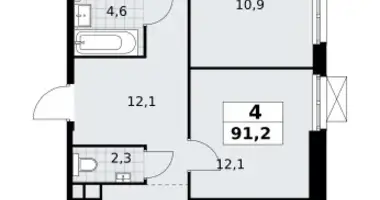 Apartamento 4 habitaciones en South-Western Administrative Okrug, Rusia