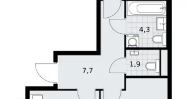 Apartamento 2 habitaciones en Postnikovo, Rusia