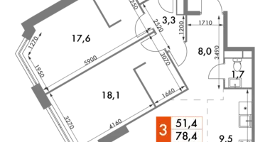 Apartamento 3 habitaciones en Konkovo District, Rusia