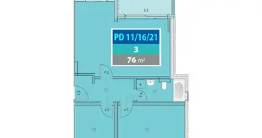 Квартира 3 комнаты в Provodina, Черногория