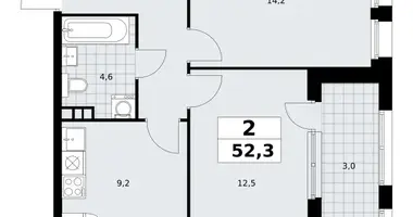 Apartamento 2 habitaciones en poselenie Sosenskoe, Rusia