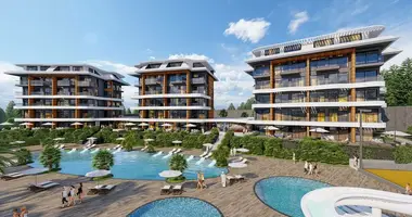 Penthouse 4 Zimmer mit Balkon, mit Klimaanlage, mit Meerblick in Mahmutlar, Türkei
