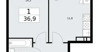 1 room apartment in Vnukovo, Russia