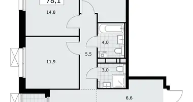 Apartamento 4 habitaciones en Moscú, Rusia