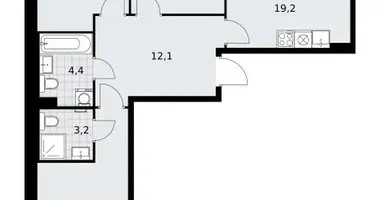 3 room apartment in Troitsk, Russia