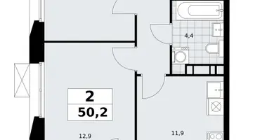 Apartamento 2 habitaciones en poselenie Sosenskoe, Rusia