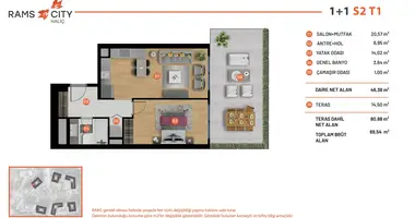 Apartamento 2 habitaciones en Eyuepsultan, Turquía