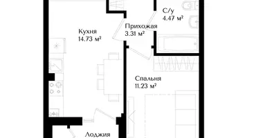 Квартира 1 комната в Ташкент, Узбекистан