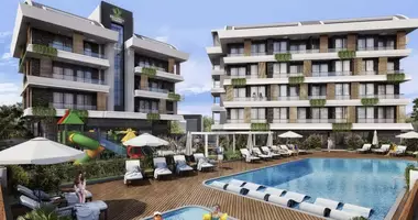 1 room apartment with balcony, with furniture, with air conditioning in Alanya, Turkey