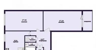 Apartamento 2 habitaciones en Minsk, Belarús