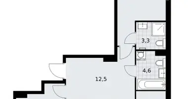 Wohnung 3 zimmer in Troizk, Russland