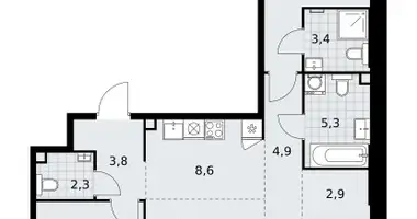 Wohnung 4 zimmer in Südwestlicher Verwaltungsbezirk, Russland