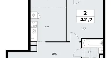 Apartamento 2 habitaciones en Postnikovo, Rusia