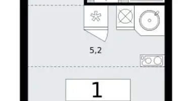 Квартира 1 комната в поселение Сосенское, Россия