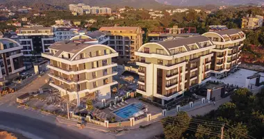 1 room apartment with double glazed windows, with balcony, with elevator in Alanya, Turkey