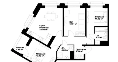 Квартира 3 комнаты в Ташкент, Узбекистан