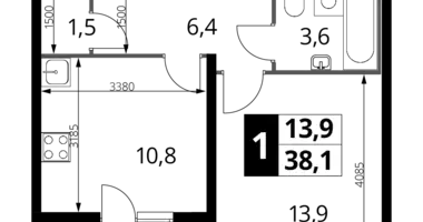 Mieszkanie 1 pokój w Nekrasovka District, Rosja