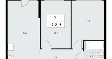 Apartamento 2 habitaciones en Krasnoye Selo, Rusia