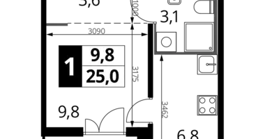 Kawalerka 1 pokój w Nekrasovka District, Rosja