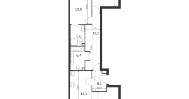 3 room apartment in North-Eastern Administrative Okrug, Russia