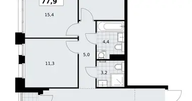 Wohnung 3 zimmer in Kommunarka, Russland