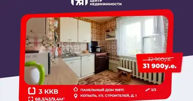 3 room apartment in Kapyĺ, Belarus