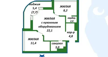 3 room apartment in Minsk, Belarus