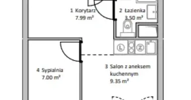 Mieszkanie 2 pokoi w Warszawa, Polska