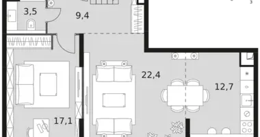 Apartamento 5 habitaciones en North-Western Administrative Okrug, Rusia