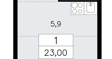 Квартира 1 комната в поселение Сосенское, Россия