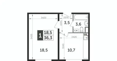 Appartement 1 chambre dans Leninsky District, Russie