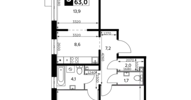 Appartement 3 chambres dans Leninsky District, Russie