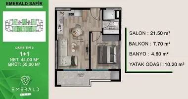 Apartamento 3 habitaciones en Mezitli, Turquía