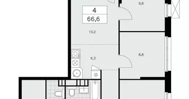 Квартира 4 комнаты в Москва, Россия