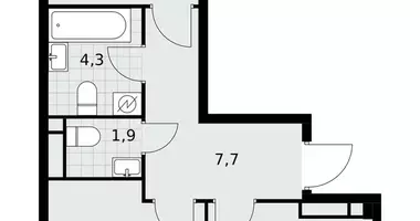 2 room apartment in Postnikovo, Russia