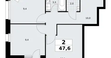 Apartamento 2 habitaciones en Postnikovo, Rusia