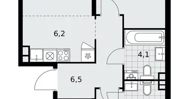 Apartamento 3 habitaciones en poselenie Desenovskoe, Rusia