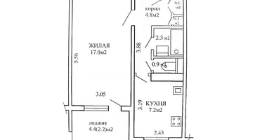 Wohnung 1 zimmer in Minsk, Weißrussland