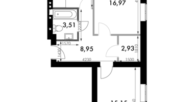 Appartement 2 chambres dans Naro-Fominskiy gorodskoy okrug, Fédération de Russie