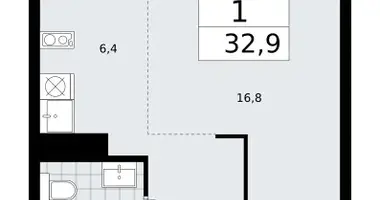 1 room apartment in Troitsk, Russia
