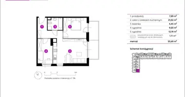 Apartamento 3 habitaciones en Poznan, Polonia