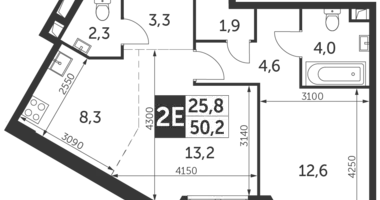 Mieszkanie 2 pokoi w Konkovo District, Rosja