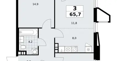 Appartement 3 chambres dans poselenie Sosenskoe, Fédération de Russie