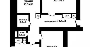 Apartamento 3 habitaciones en Saligorsk, Bielorrusia