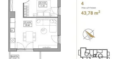 Apartamento 2 habitaciones en Reda, Polonia