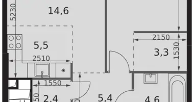 Wohnung 2 zimmer in Nordwestlicher Verwaltungsbezirk, Russland