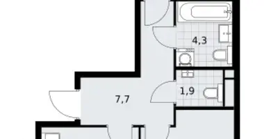 Apartamento 2 habitaciones en Postnikovo, Rusia