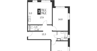Appartement 3 chambres dans Leninsky District, Russie